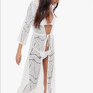 Bathing suit lace coverup
